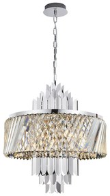 Luster Margot, 1x krištáľové/chrómové kovové tienidlo, (fi 55cm), ch