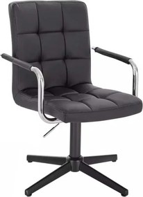 LuxuryForm DESIGN Stolička VERONA na čiernom kríži - čierna