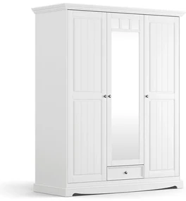 PROXIMA.store - Rustikálna šatníková skriňa 3s.1 - BELLUNO ELEGANTE FARBA: biela