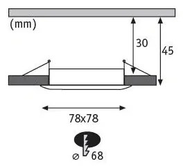 Paulmann 93895 - SADA 3xLED/6W IP44 Stmievateľné podhľadové svietidlo NOVA 230V