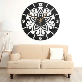 SENTOP | Drevené nástenné hodiny Mandala – Elegantný dizajn a tichý chod | SENTOP PR0441 analógové