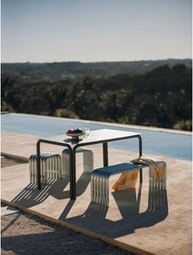 Kovová záhradná stolička v striebornej farbe Nokk – noo.ma