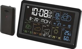 Meteostanica s LCD displejom GoSmart 230V/3xAAA Wi‑Fi Tuya čierna