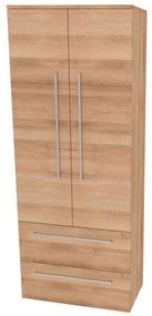 Mereo Bino, kúpeľňová skrinka vysoká 163 cm, dvojitá, Multidecor, Dub Riviera mountain, MER-CN699DMON