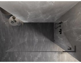 Mexen, Mexen Lunar L sprchová stena pravá 80 x 200 cm, priehľadná 8 mm, pištoľový kov - 830L-080-000-95-00-P