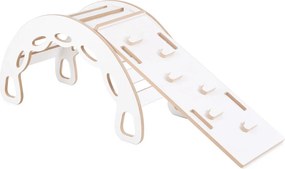 Multifunkčná detská súprava 4v1 – hojdačka, šmykľavka a vankúš svetlobéžová