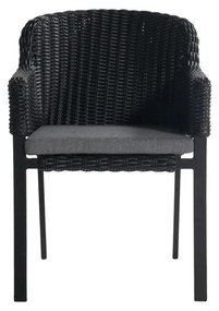 Čierna plastová záhradná stolička Cairo – Hartman