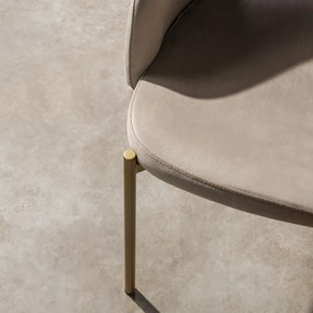 Jídelní židle Jazz béžová/zlatá