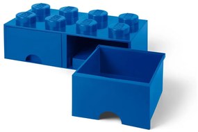 Tmavomodrý úložný box s dvoma zásuvkami LEGO®