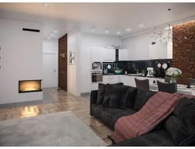 InFire - Rohový BIO krb 80x45 cm 3,5kW čierna