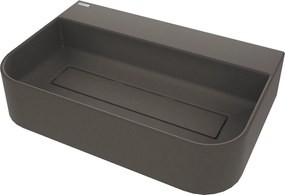 Deante Arnika, granitové umývadlo na dosku 605x405x135 mm, antracitová, DEA-CQA_TU6S