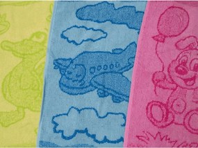 Detský uterák BEBÉ žabička zelený 30x50 cm