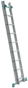 Hliníkový dvojdielny rebrík ALVE EUROSTYL s úpravou na schody, 2x11 priečok, dĺžka 5,13 m