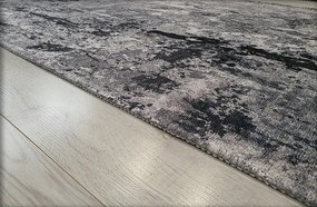Moderný koberec s abstraktným vzorom Banco 1088-GREY sivo-hnedý Rozmer: 60x110 cm