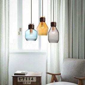 Toolight - Závesné svietidlo zo skla 1xE27 APP434-1CP, oranžová, OSW-00563