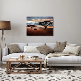 Sklenený obraz - Národný park Serengeti, Tanzánia, Afrika (70x50 cm)
