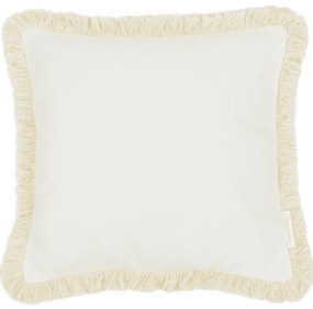 Boho čtvercový polštář s rámem vanilka+vanilka 40x40 cm