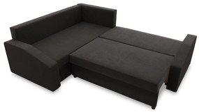 Rohová rozkladacia sedacia súprava GRANDE PLUS - color mikro Ľavá Čierna