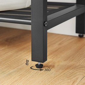 Stojan na topánky, 5-úrovňový botník, rustikálny hnedý a čierny