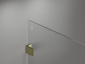 Mexen Lunar sprchová stena pravá 130 x 200 cm, 8mm číre sklo, zlatá lesklá, 830-130-000-50-00-P