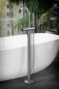 Sapho Sapho, RHAPSODY vaňová batéria s pripojením do podlahy, výška 1077 mm, čierna matná, R5018B