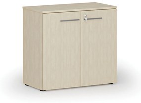 Kancelárska skriňa s dverami PRIMO WOOD, 740 x 800 x 420 mm, breza