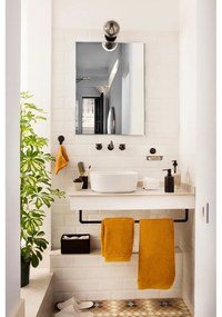 Čierny samodržiaci nástenný držiak na mydlo Compactor Bestlock Black Soap &amp; Sponge Holder