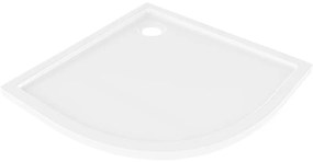 Mexen Flow, štvrťkruhová sprchová vanička slim 100 x 100 cm, biela lesklá, 46Q101010