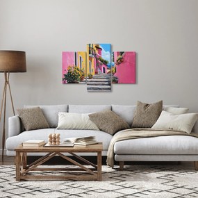 Obraz - Ružová ulička (90x60 cm)