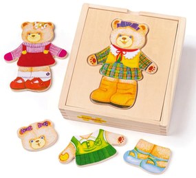 Bigjigs oblékací puzzle v krabičke Pani Medvedica