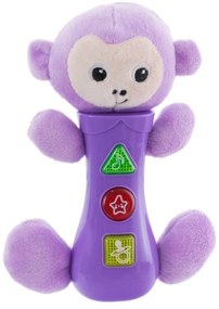 Euro Baby Hračka so zvukmi na baterie pre najmenších - opička, fialová