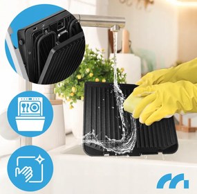 Elektrický kontaktný gril SM5000W-PRO s LED displejom – 2500 W