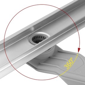 Rea Neox Superflow, odtokový žľab 50cm, brúsená oceľ, REA-G8963