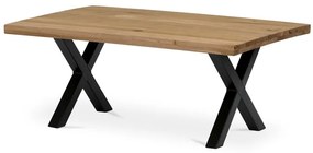 Autronic BONTEC Konferenčný stolík 110x70cm, masív, dub, KS-F110X DUB Farba: Hnedá