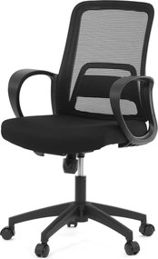 Kancelárska otočná stolička NERO — látka, čierna