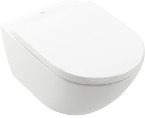 VILLEROY &amp; BOCH Subway 3.0 závesné WC s TwistFlush, s hlbokým splachovaním bez vnútorného okraja, 370 x 560 mm, biela alpská, s povrchom CeramicPlus, 4670T0R1