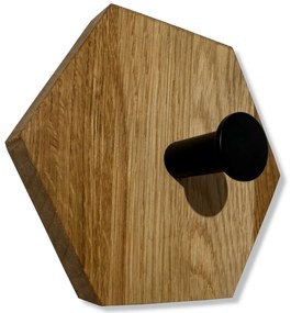 Dekorstudio Nástenný vešiak HEXAGON olejovaný dub - 1 kus