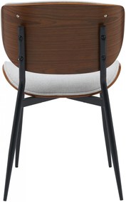 Stolička Enid - látka - Orech / Krémová