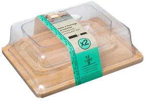 Bambusová dóza na maslo a syr CHEESE AND BUTTER BOX