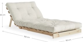 Rozkladacie kreslo s hnedým Karup Design Roots Raw/Mocca