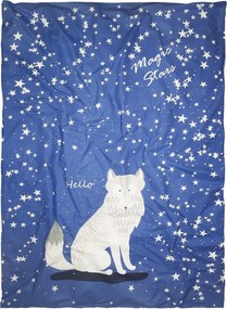 Svietiace bavlnené obliečky do postieľky MAGIC STARS modré Rozmer obliečky: 40 x 60 cm | 100 x 135 cm