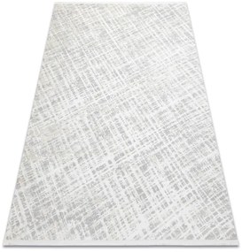 Koberec DUKE 51550 krémový / sivý - károvaný / strapce