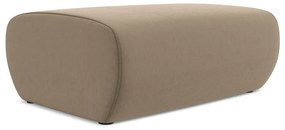 Svetlohnedá zamatová podnožka Kapua – Makamii