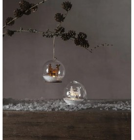 Svetelná dekorácia s vianočným motívom v prírodnej farbe ø 8 cm Fauna – Star Trading