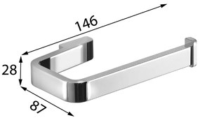 GEDY A82413 Samoa držiak toaletného papiera bez krytu, chróm