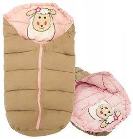 Detský spací vak  SHEEP BEIGE-PINK