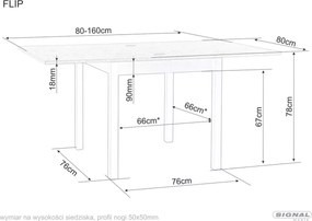 SI Otočný stôl 80