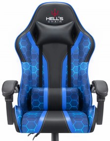 Hells Herná stolička Hell's Chair Hexagon Blue/Black