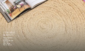 Diamond Carpets India, Ručne viazaný kusový koberec Lorne J 33 Natural kruh, 140x140 (priemer) kruh, viacfarebná, chodba / predsieň