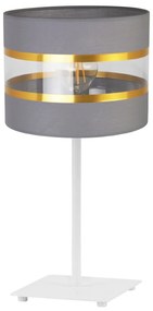 Stolná lampa Elegance, 1x textilné tienidlo (výber zo 6 farieb), (výber z 2 farieb konštrukcie), g, ln